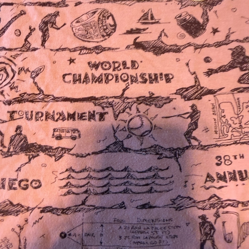 Vintage Onieta 1991 OTL San Diego World Champion Tee L | All Over Surf Print - Picture 3 of 13